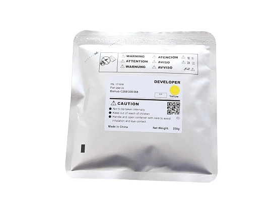 Девелопер для KONICA MINOLTA Bizhub C258/C308/C368 (CET) Yellow, 200г, 600000 стр., CET171018