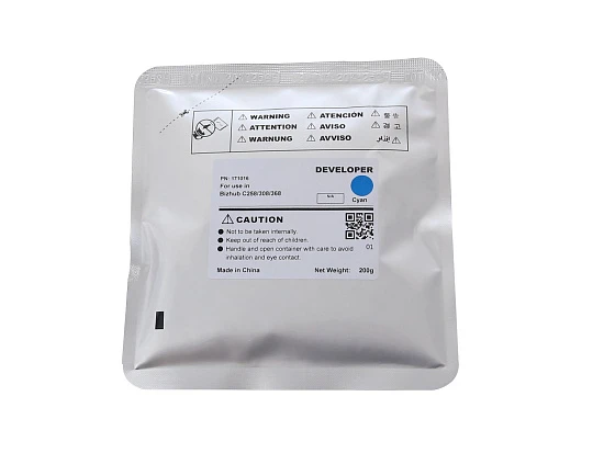 Девелопер для KONICA MINOLTA Bizhub C258/C308/C368 (CET) Cyan, 200г, 600000 стр., CET171016