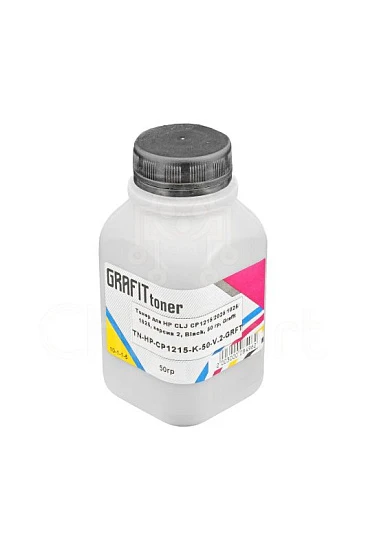 Тонер для HP CLJ CP1215/2025/1025/1525, химический, Black, 50 гр, Grafit