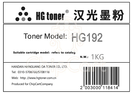Тонер универсальный для Samsung ML-1210/1510/1710, HG192, 1кг, Handan
