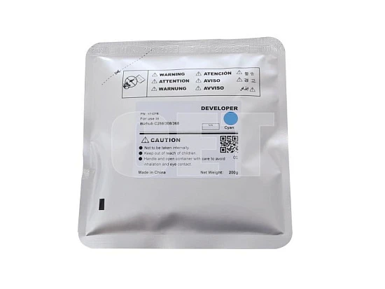 Девелопер для KONICA MINOLTA Bizhub C258/C308/C368 (CET) Cyan, 200г, 600000 стр., CET171016