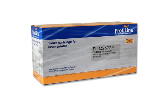 Картридж HP Q2672A (№309A) Yellow 4K (ProfiLine)
