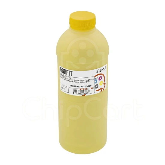 Тонер для HP CP1215/2025/M154/252/274/277/280/477, HGH01, химический, Yellow, 500гр, Grafit