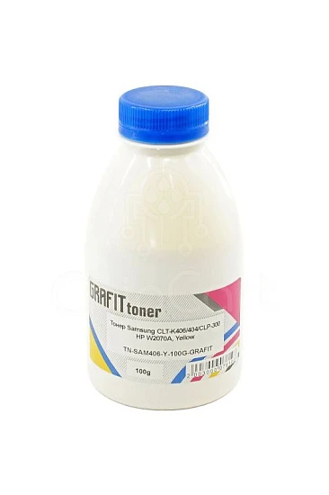Тонер для Samsung CLT-Y406/404/CLP-300, HP W2072A, Yellow, 100 г, GRAFIT