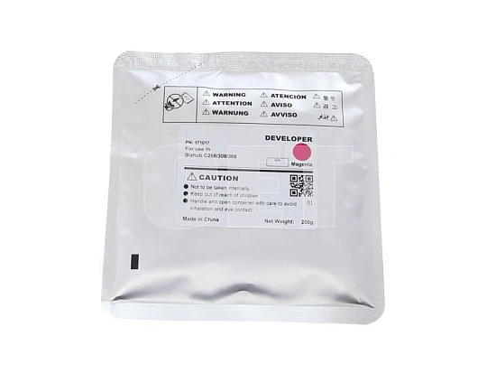 Девелопер для KONICA MINOLTA Bizhub C258/C308/C368 (CET) Magenta, 200г, 600000 стр., CET171017