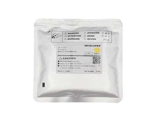 Девелопер для KONICA MINOLTA Bizhub C250i/300i/360i (CET) Yellow, 180г, 1000000 стр., CET171032