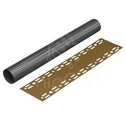 Комплект металлизированная термопленка + тканевая накладка для Kyocera FK-1150, Grafit