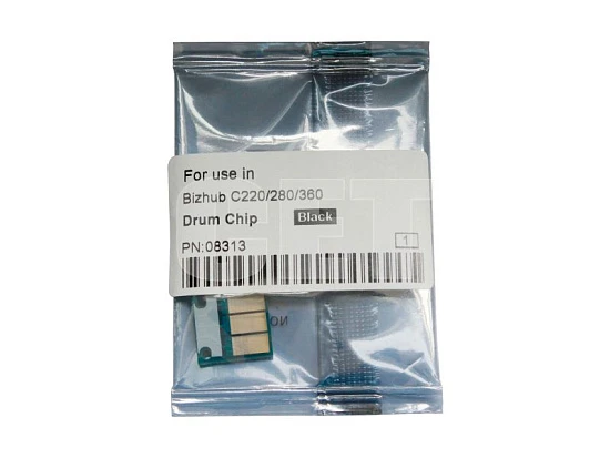 Чип драм-юнита для KONICA MINOLTA Bizhub C220/C280/C360 (CET) Black, (WW), 120000 стр., CET8313