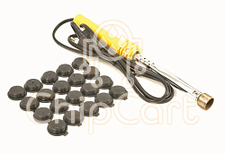 Устройство (паяльник) для прожигания отверстий в картридже, 18 мм (в комплекте 20 шт заглушек 18 мм)