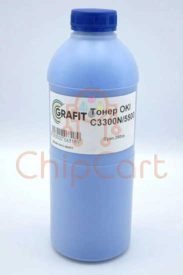 Тонер для OKI C3300N/5500, Cyan, 350 гр, Grafit