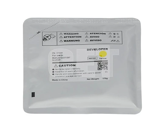 Девелопер IU-214Y для KONICA MINOLTA Bizhub C227/C287 (CET) Yellow, 170г, 90000 стр., CET171040