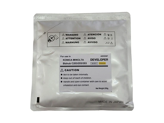 Девелопер для KONICA MINOLTA Bizhub C200/C203/C253/C353 (CET) Yellow, 250г/пак, 75000 стр., CET6825