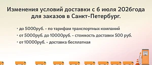 Изменения условий доставки в Санкт-Петербург