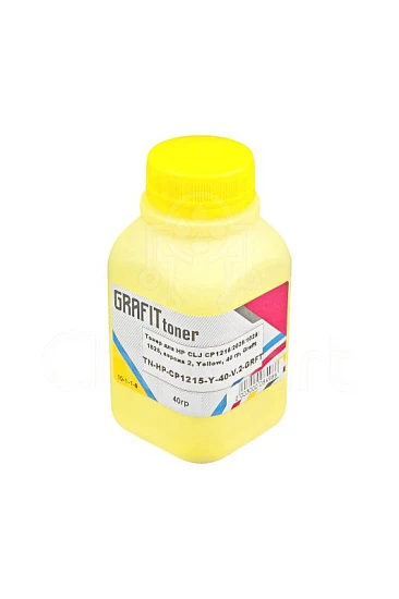 Тонер для HP CLJ CP1215/2025/1025/1525, химический, Yellow, 40 гр, Grafit