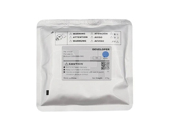 Девелопер для KONICA MINOLTA Bizhub C250i/300i/360i (CET) Cyan, 180г, 1000000 стр., CET171030
