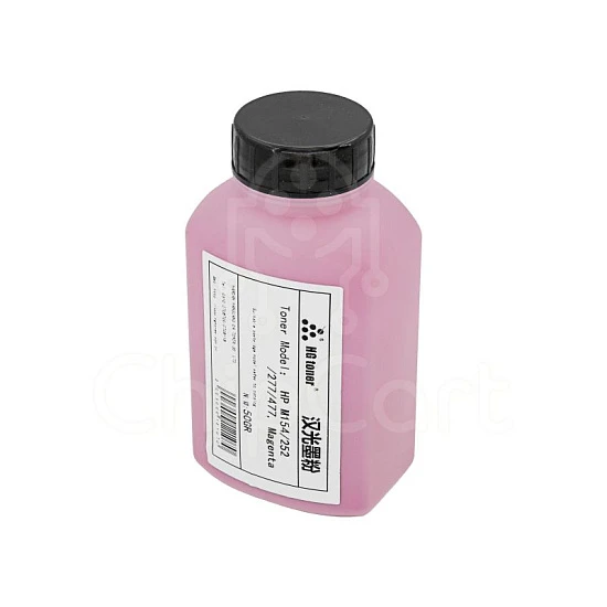 Тонер для HP CLJ M154/180/252/254/274/277/280/452/477, HGH01, химический, Magenta, 50гр, Handan
