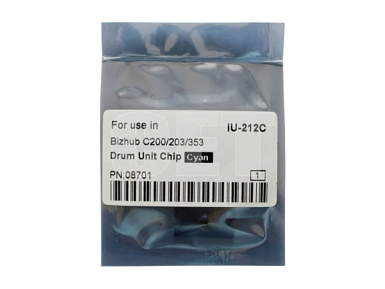Чип драм-юнита для KONICA MINOLTA Bizhub C200 (CET) Cyan, (WW), (унив.), CET8701