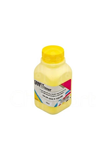 Тонер для HP CLJ M154/180/252/254/274/277/280/452/477, химический, Yellow, 100 гр, Grafit