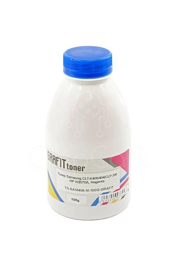 Тонер для Samsung CLT-M406/404/CLP-300, HP W2073A, Magenta, 100 г, GRAFIT