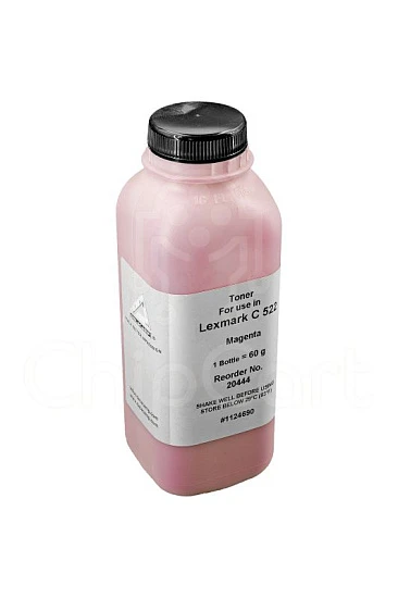 Тонер для Lexmark C522, Magenta, 60гр, Delacamp